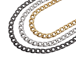 Ланцюжок металевий метражний СК-002 9мм колір Золото