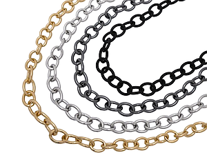 Ланцюжок металевий метражний СК-009 11мм колір Золото