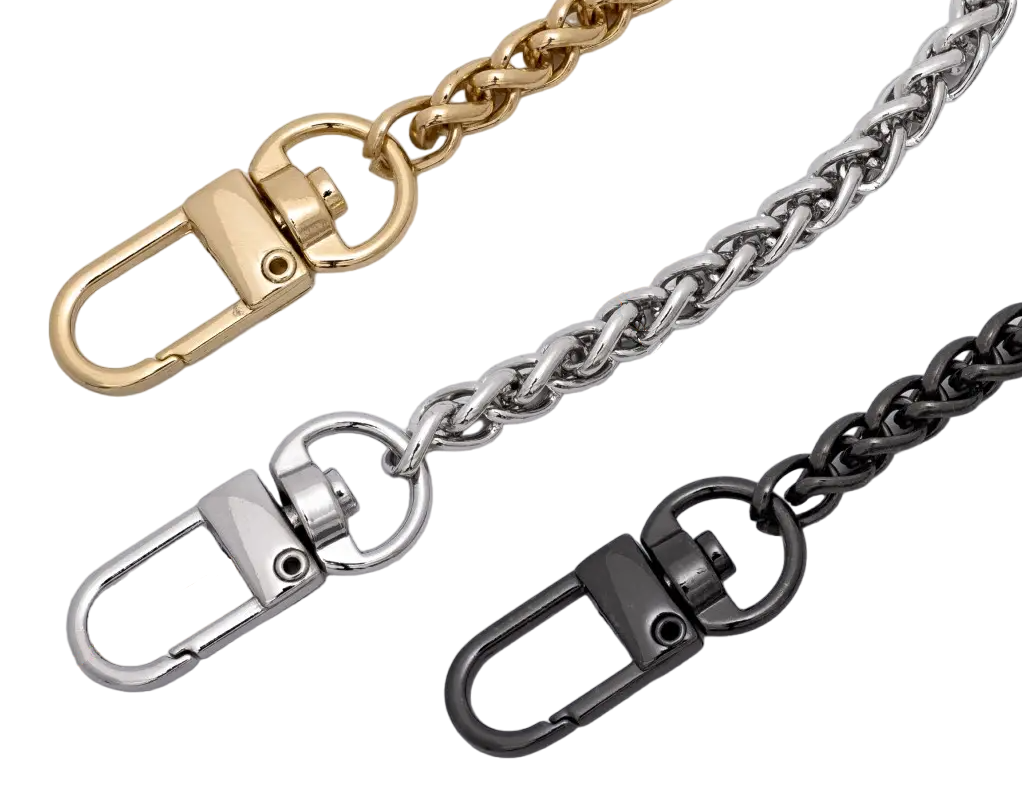 Ланцюжок для сумки з карабіном СК-010 120см колір Темний-нікель, фото 1