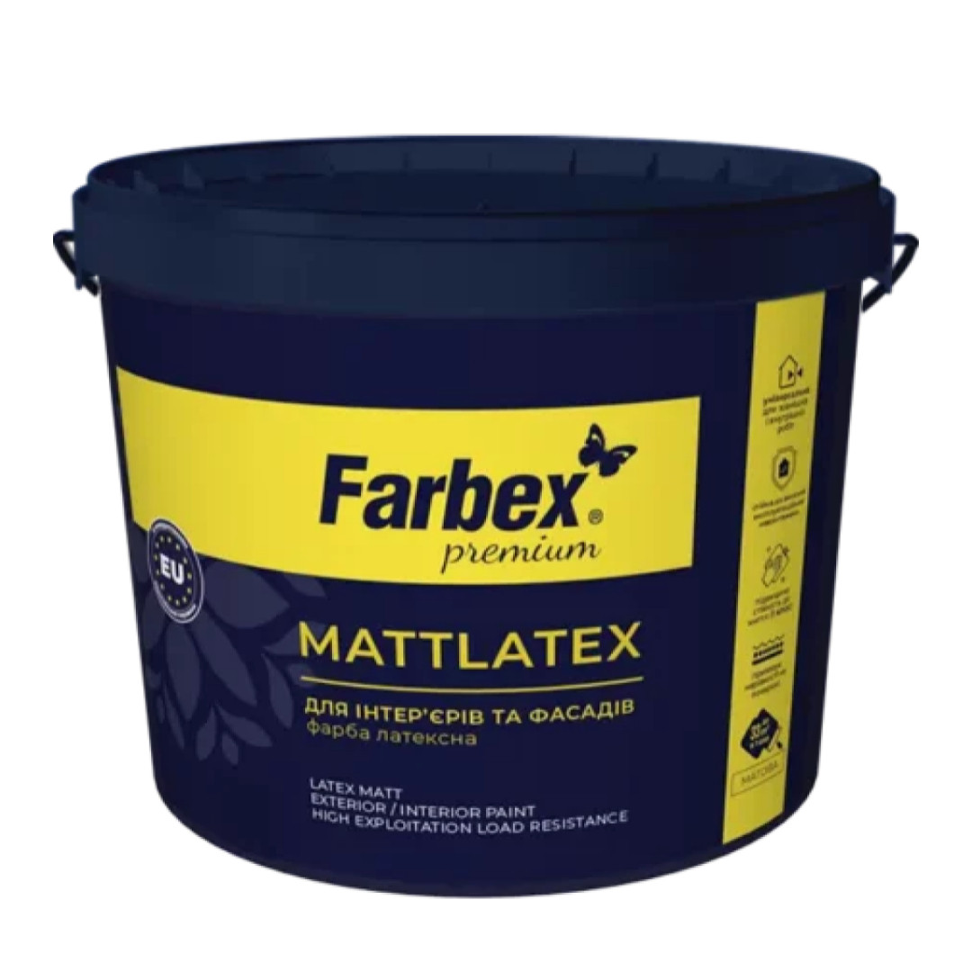 Краска латексная для наружных и внутренних работ моющейся Mattlatex ...