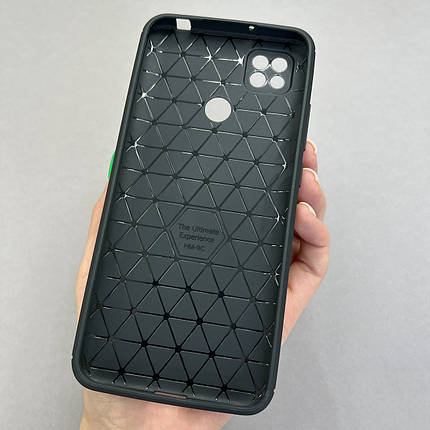 Чохол для Xiaomi Redmi 9C карбоновий чохол на телефон сяомі редмі 9с чорний au6, фото 3