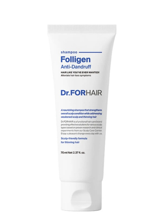 Шампунь проти лупи для ослабленого волосся Dr.Forhair Folligen Anti-Dandruff Shampoo 70 мл, фото 1