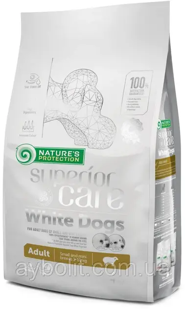Сухой корм для собак Nature's Protection Superior Care 4кг для білих порід собак дорпослих з ягням