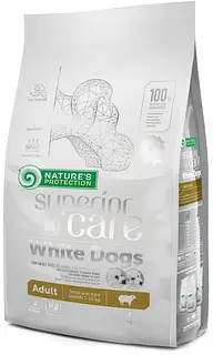 Сухой корм для собак Nature's Protection Superior Care 4кг для білих порід собак дорпослих з ягням