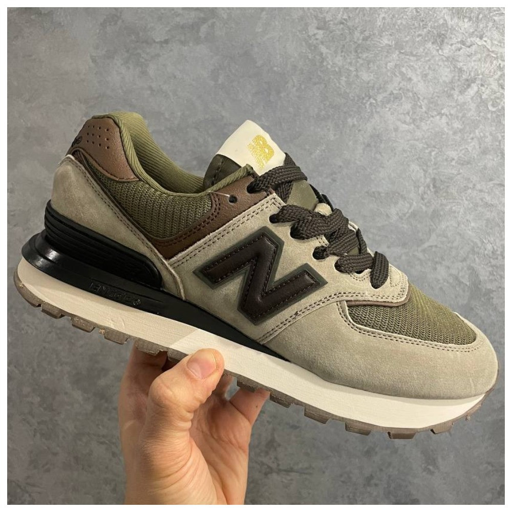 Чоловічі кросівки New Balance 574 Legacy Khaki Black Brown, хакі замшеві кросівки нью беленс 574 ню беланс NB 574 нб
