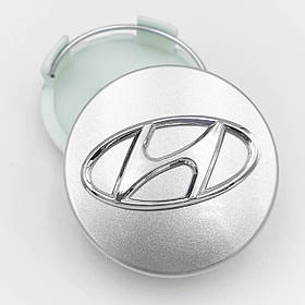 Ковпачки (заглушки) на литі диски HYUNDAI (Хундай) 61 мм сірий-металік