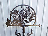 Флюгер Жабка, флюгер на дах з металу 2 мм., фото 3
