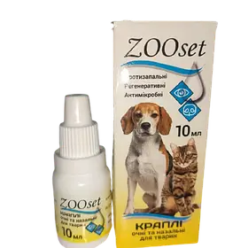 Ветеринарні препарати ZOOset Краплі очні та назальні, для собак і кішок 10 мл (АА0021631)