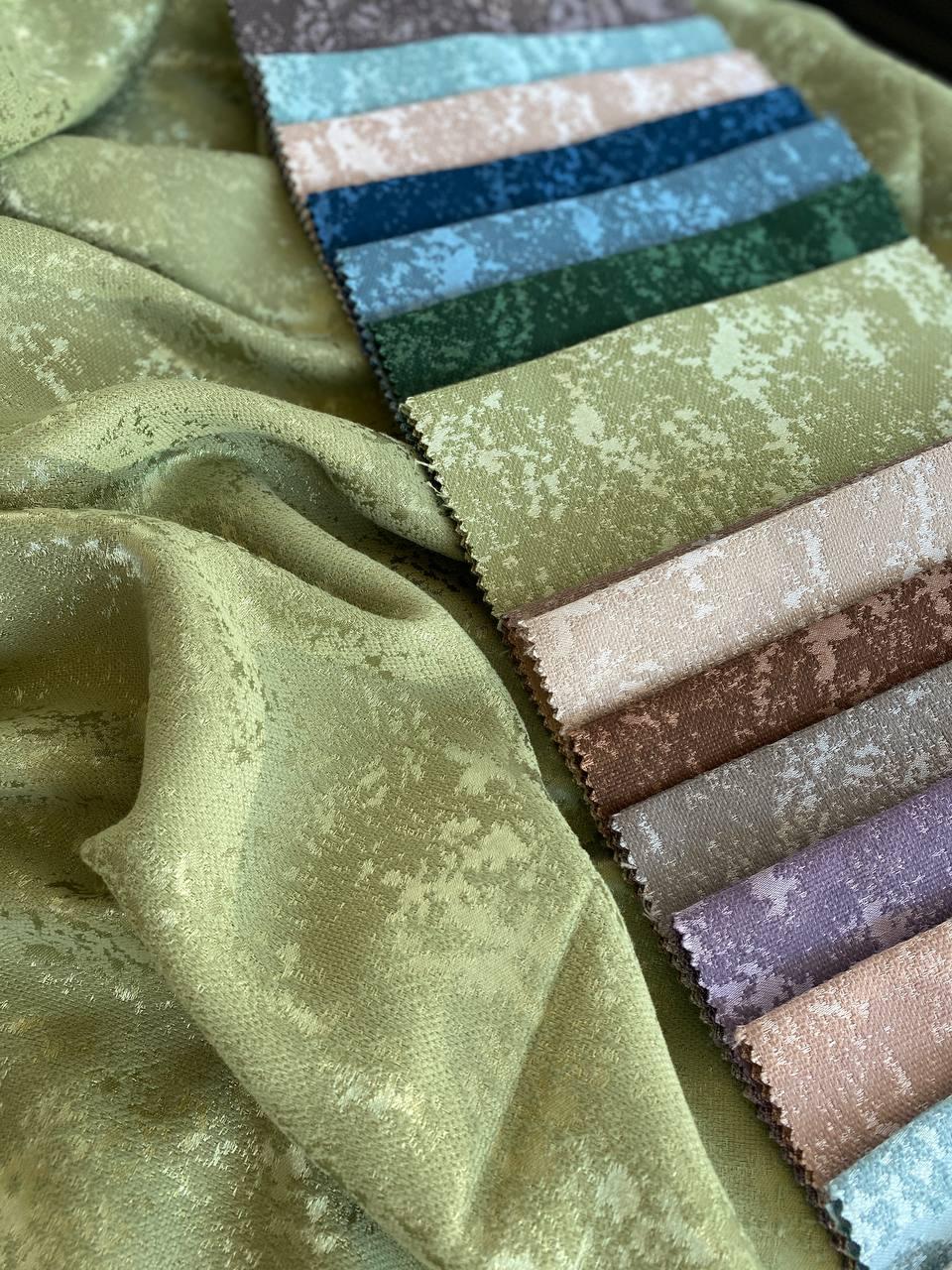 Штора мрамор софт - зелений.