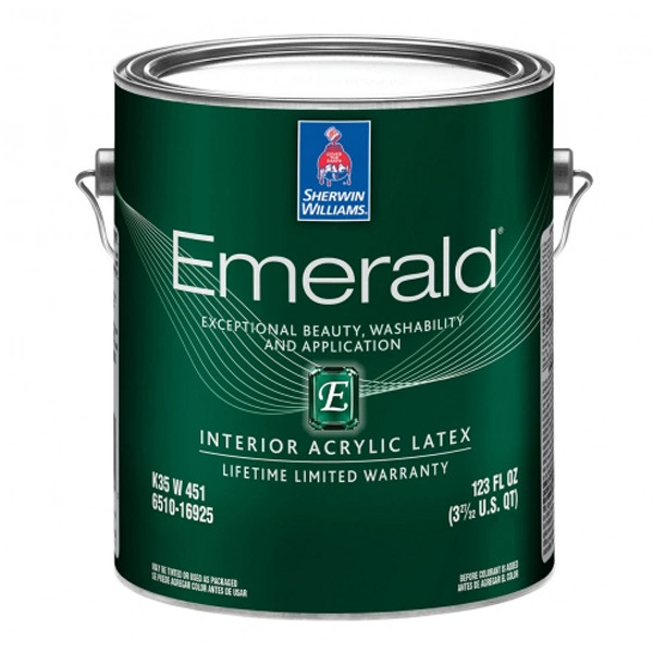 Фарба Sherwin Williams Emerald Flat Zero VOC латексна глибокоматова, екстрабіла, 3.63 л