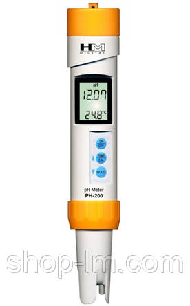 Професійний вологозахищений рН-метр PH-200 HM Digital, pH 0-14; ±0.02%. U. S. A.