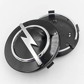 Ковпачки (заглушки) в литі диски OPEL (Опель), 57 мм Чорні