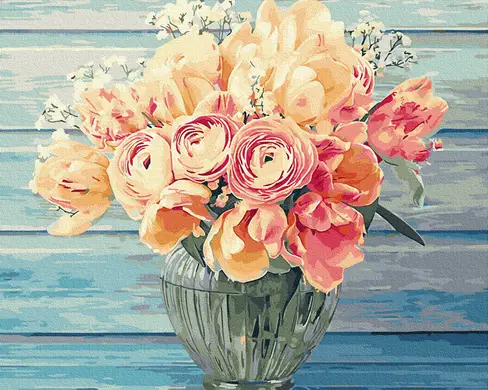 Рукітвор Картина за номерами (BK-GX34275) Ніжний букет, 40 х 50 см, Rainbow Art