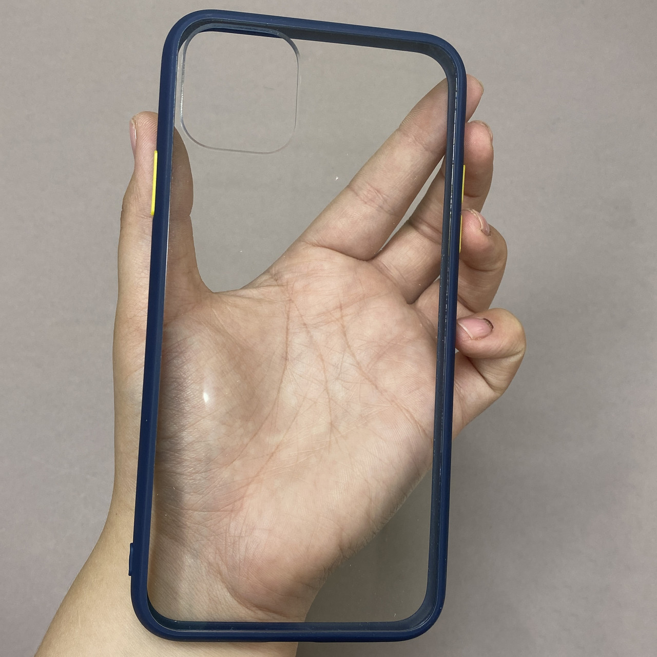 Чохол для Apple iPhone 11 Pro Max прозорий з кольоровим обідком чохол на телефон айфон 11 про макс синій C7T