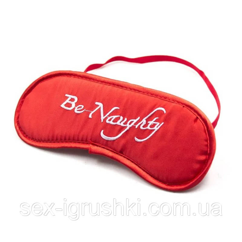 Маска на очі Bdsm Blindfold Red Be Naughty, Червоний