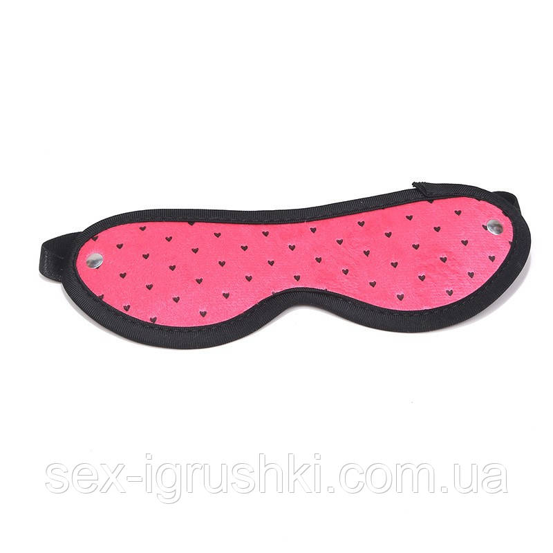 Пов'язка на очі Sexy Strap Blindfold Queen Mask Pink, Рожевий