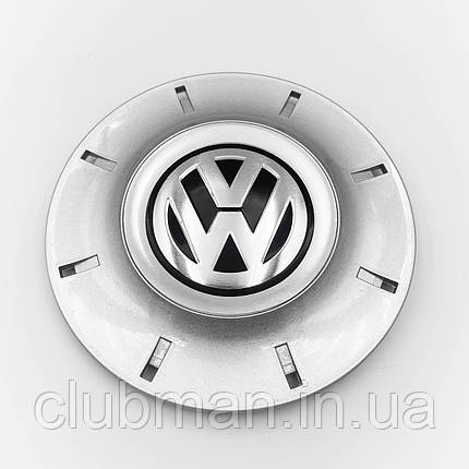 Ковпачки (заглушки) на литі диски VW (Фольксваген) 147 мм Хром лого і база (1TD0601149), фото 1