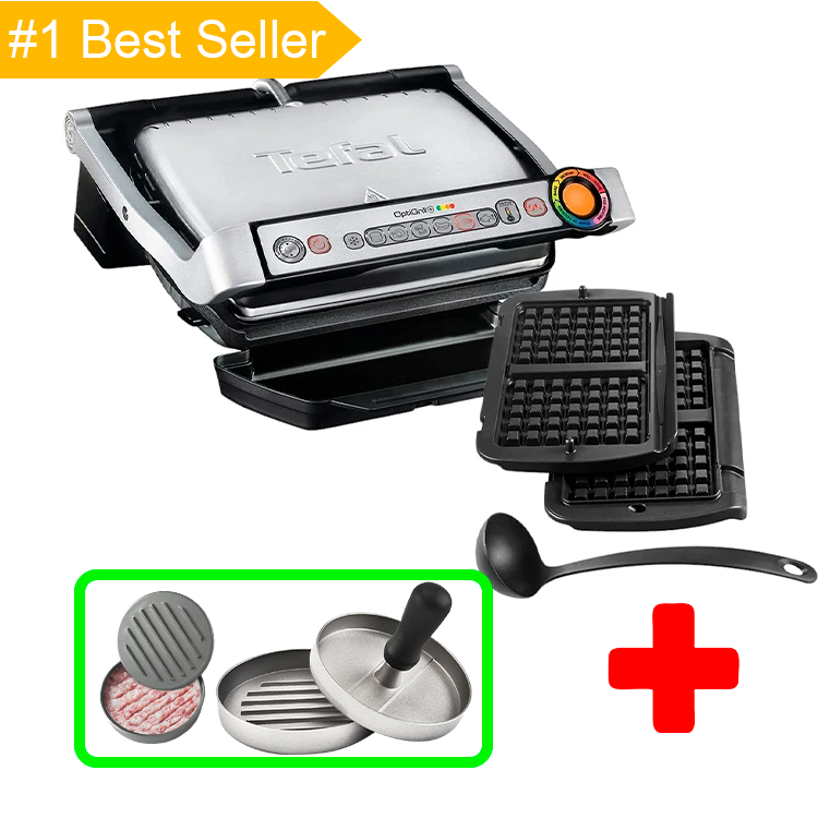 Гриль Tefal OptiGrill+ GC716D12 з формою для вафель, фото 1