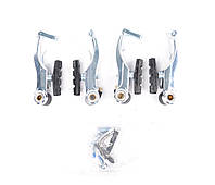 Гальма V-brake Sunrun передні та задні АЛ 110х70мм, СВ-113, сріблясті