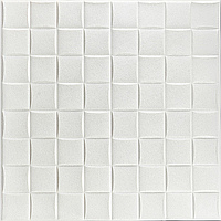 Самоклеюча декоративна 3D панель Біле плетіння 700х700х8мм (176)