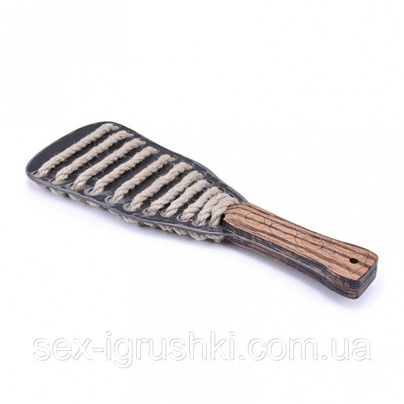 Шльопля ручної роботи з натуральних матеріалів Metal Rope Paddle Spanking