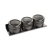 Набір для спецій на магнітній підставці Benson 3 ємності (BN-188)