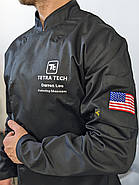 Кітель кухарський чоловічий Rio 235 Чорний M, фото 8