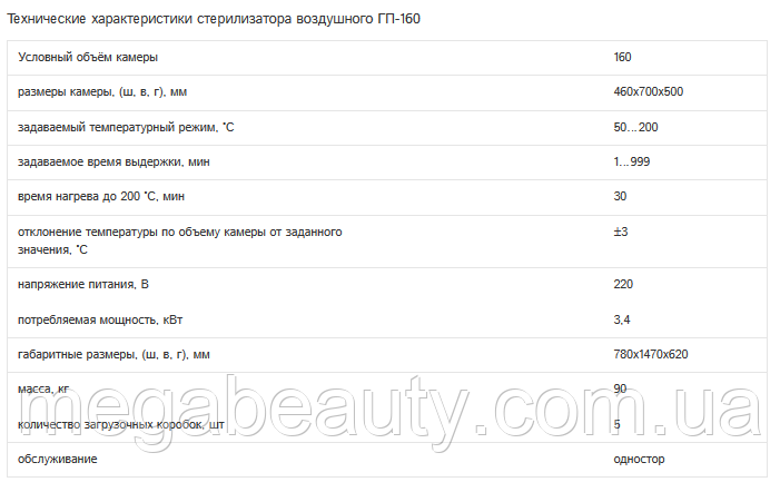 Сухожаровый шкаф для инструментов ГП 160 (Украина) - фото 2 - id-p422637427