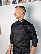 Кітель кухарський чоловічий Rio 235 Чорний M, фото 7