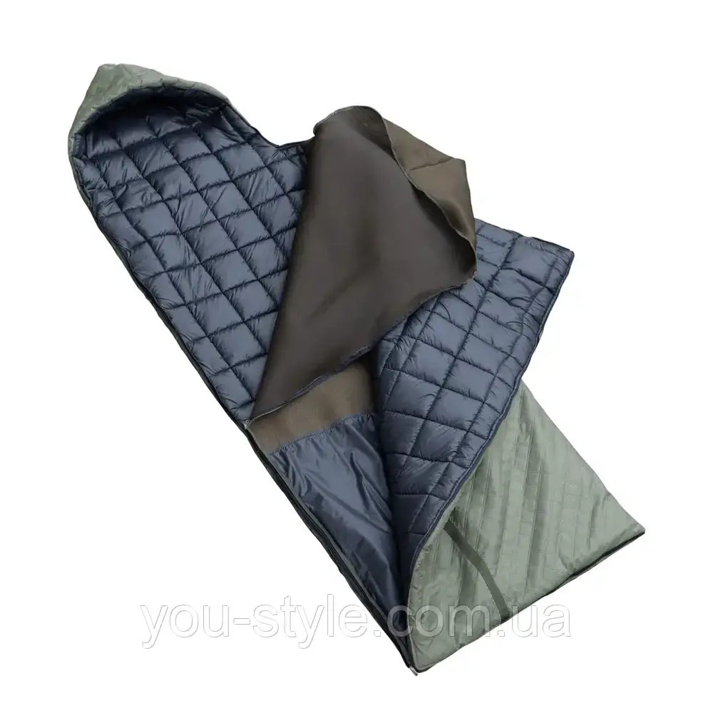 Спальний універсальний мішок літньо весняний (+15/ -10 ) москітна сітка олива