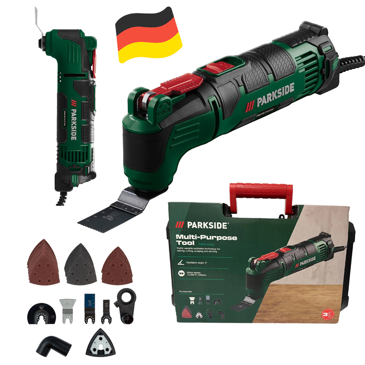 Багатофункціональний інструмент (реноватор) PARKSIDE PMFW 310 G4 (Німеччина), фото 1