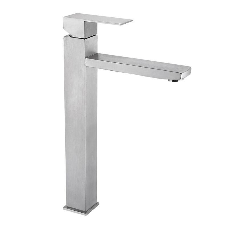 Змішувач для умивальника Dante KUB-001, високий з нержавіючої сталі