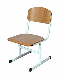 Стілець учнівський Т-подібний із регулюванням висоти кругла труба, № 3-6 HPL