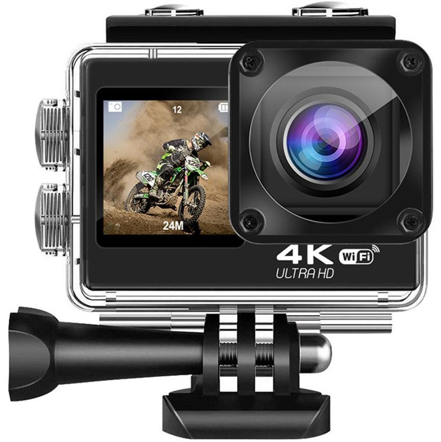 Action Camera Q60AR WiFi 4K + Пульт 2 дисплеї