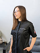 Кітель з вашим Логотипом Madellin Чорний/Білий, фото 3