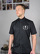 Кітель з вашим Логотипом Madellin Чорний/Білий, фото 7