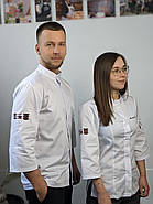 Кітель з вашим Логотипом Madellin Чорний/Білий, фото 4