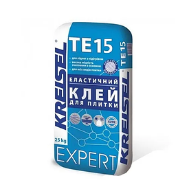 TE15 EXPERT Еластичний клей для керамогранітної плитки та натурального каменю (мішок 25 кг)