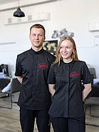 Кітель з вашим Логотипом Madellin Чорний/Білий, фото 2