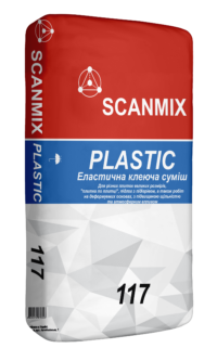 117 SCANMIX PLASTIC FLEXIBLE (25 кг) — Суміш еластична клейка, фото 1