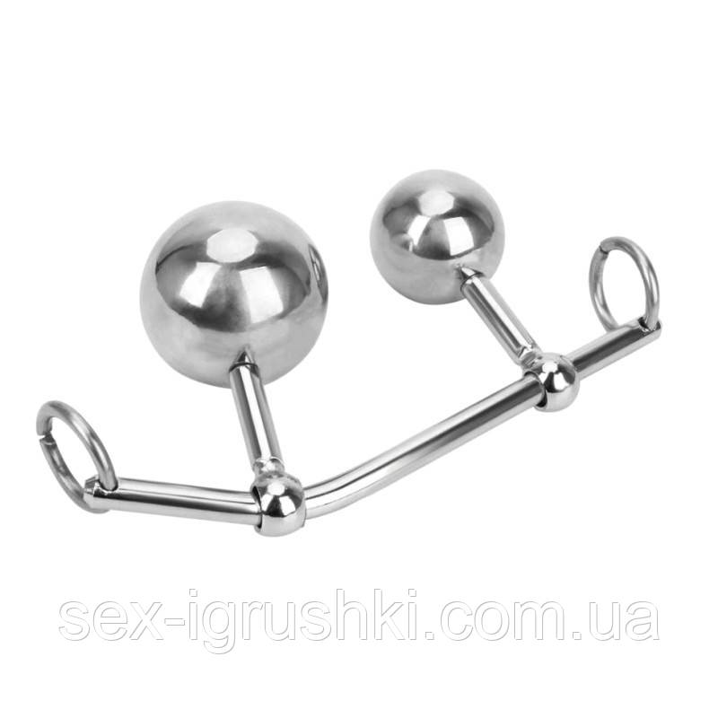 Сталевий жіночий бондаж для ануса та вагіни Female Chastity Device ZP082, серебро