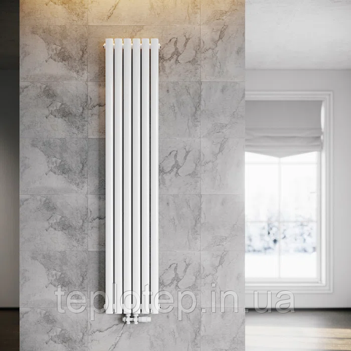 Вертикальний дизайнерский радіатор Aurora 1 White 1800/360