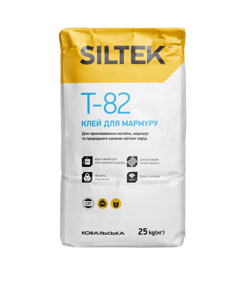 Т-82 Клей для мармуру Siltek 25 кг, фото 1