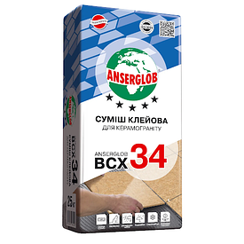 BCX 34 25 кг-Смісь клейова для керамограніту ANSERGLOB