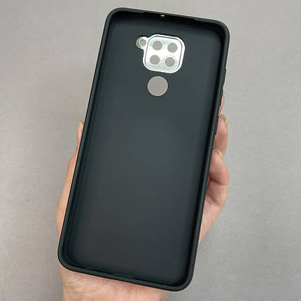 Чохол для Xiaomi Redmi Note 9 шкіряний матовий чохол на телефон сяомі редмі нот 9 чорний l8f, фото 3