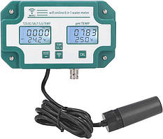 Комбінований монітор TDS/EC/PH/Salinity/G.S/Temp-метр YY-W9909 з WIFI. YIERYI