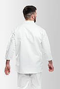 Кітель кухаря чоловічий Vsetex Rio 235 Білий L, фото 2