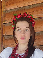 Віночок для дівчинки "Калиновий з листочком"