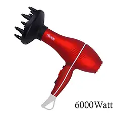 Фен для укладання волосся Професійний DSP 30046 6000W з дифузором, фото 4