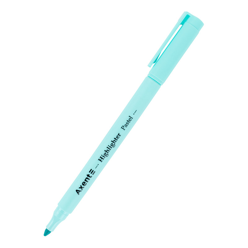 Маркер текстовий бірюзовий 2-4мм клиноподібний Axent Highlighter Pastel 2533-09-А //12шт/уп